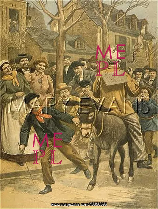 : HUSBAND ON DONKEY 1900 : HUSBAND ON DONKEY 1900