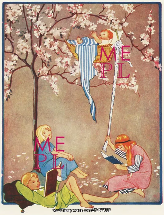 : Hush-a-bye, Baby – three girls under tree : Hush-a-bye, Baby – three girls under tree