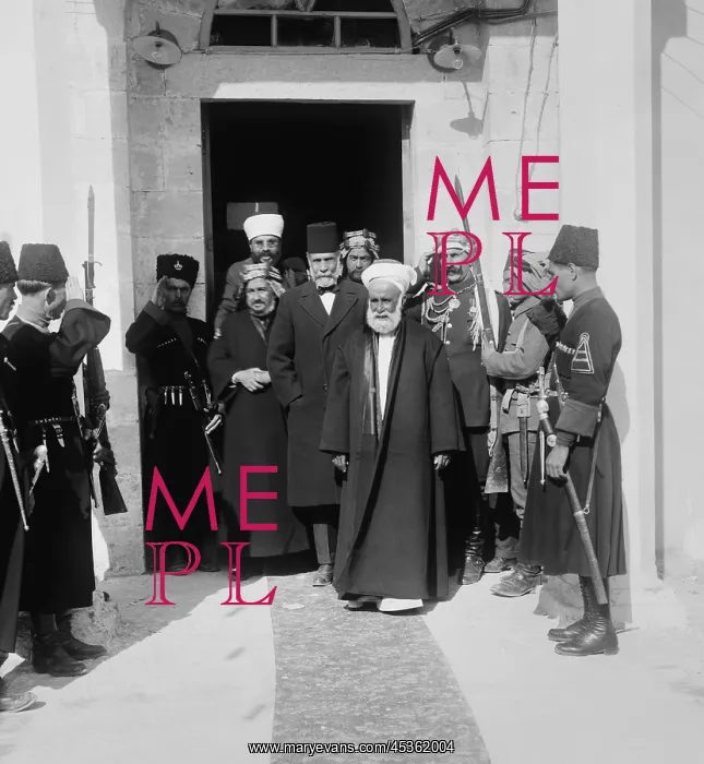 : Hussein bin Ali, Sharif of Mecca, leads a group : Hussein bin Ali, Sharif of Mecca, leads a group
