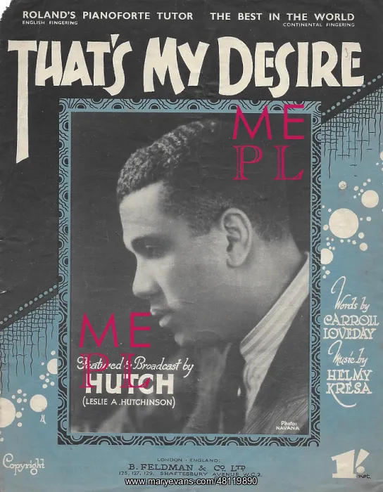 : Hutch music sheet for That's My Desire : Hutch music sheet for That's My Desire