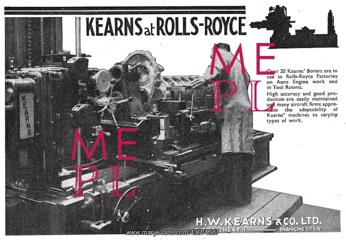 : H.W.Kearns. Broadheath. Manchester. Machine Tools : H.W.Kearns. Broadheath. Manchester. Machine Tools