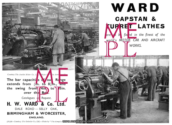 : H.W.Ward Capstan & Turret Lathes : H.W.Ward Capstan & Turret Lathes