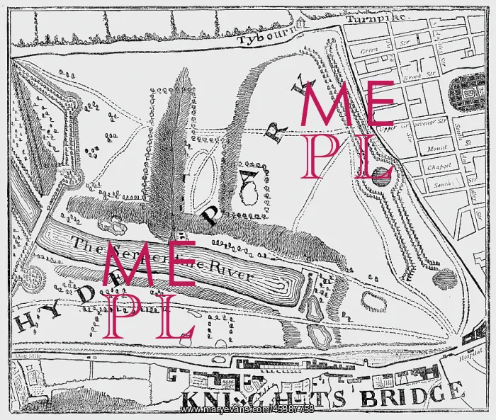: Hyde Park map, London : Hyde Park map, London