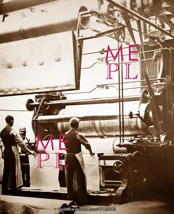  : A hydraulic mangle, linen production, Victorian period