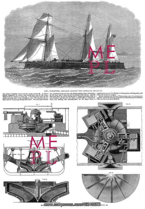 : Hydraulic Propellors of HMS Waterwitch 1866 : Hydraulic Propellors of HMS Waterwitch 1866