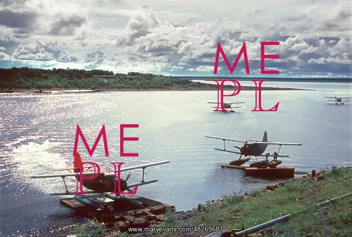 : Hydro airport on Igarka River, 1970 : Hydro airport on Igarka River, 1970