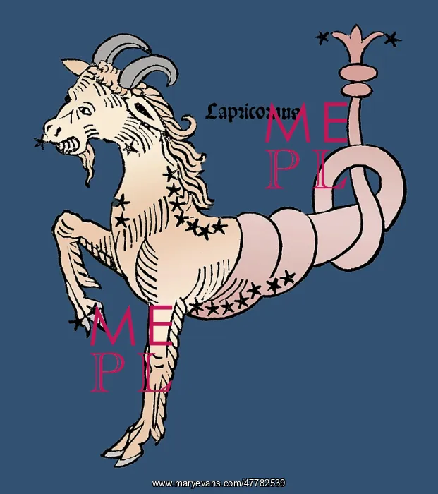 : Hyginus, Capricorn Constellation, Zodiac Sign, 1482 : Hyginus, Capricorn Constellation, Zodiac Sign, 1482