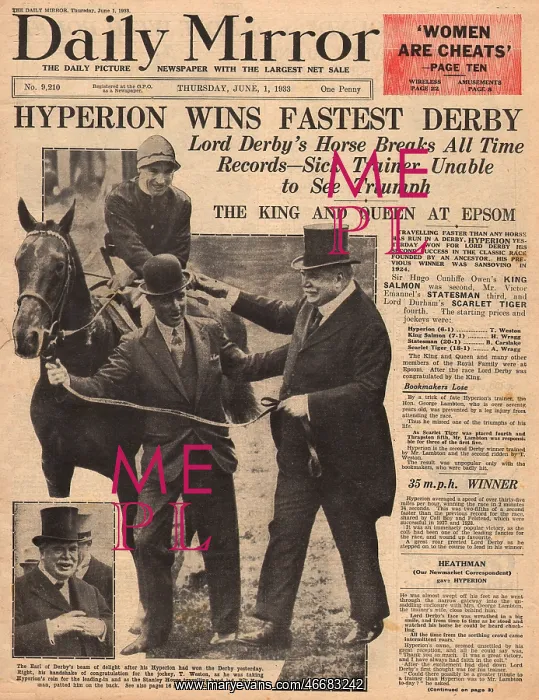 : Hyperion wins The Derby : Hyperion wins The Derby