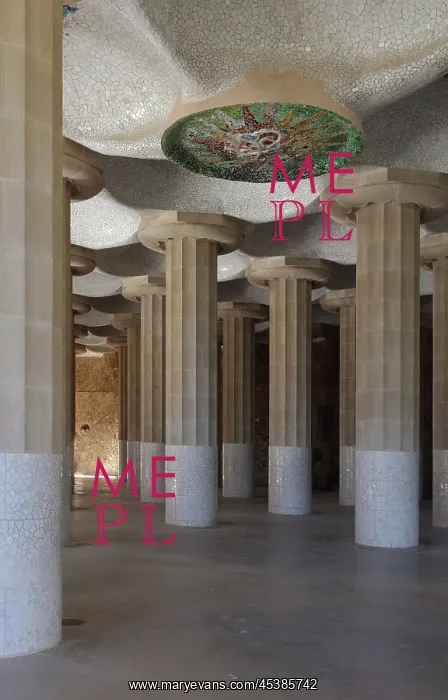 : Hypostyle Room, Parc Guell, Barcelona : Hypostyle Room, Parc Guell, Barcelona