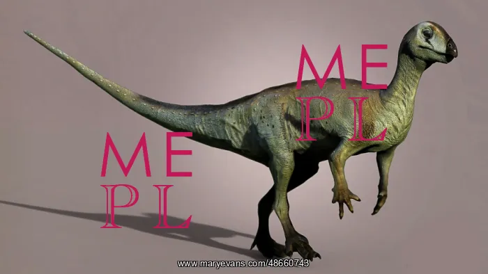 : Hypsilophodon dinosaur on colored background : Hypsilophodon dinosaur on colored background