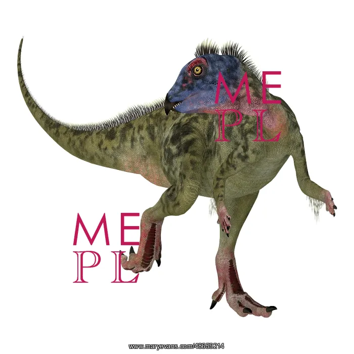 : Hypsilophodon dinosaur on white background : Hypsilophodon dinosaur on white background
