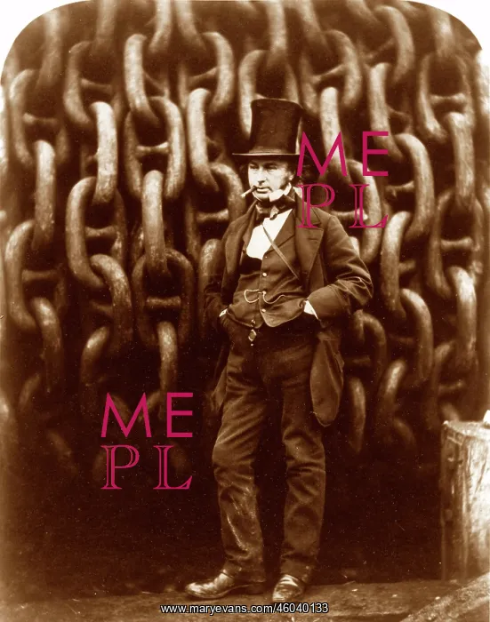  : I K Brunel before the hauling chains of the Great Eastern