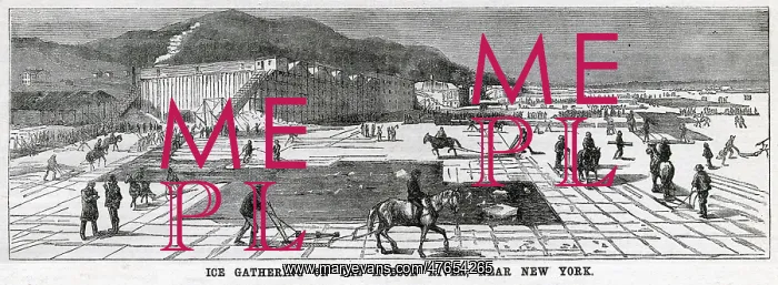 : Ice-cutting on the Hudson River 1875 : Ice-cutting on the Hudson River 1875