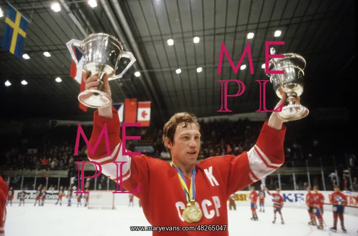 : Ice hockey player Valeri Vasilyev, 1982 : Ice hockey player Valeri Vasilyev, 1982