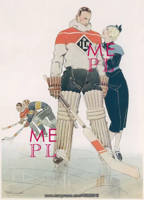 : Ice Hockey by Rene Vincent : Ice Hockey by Rene Vincent