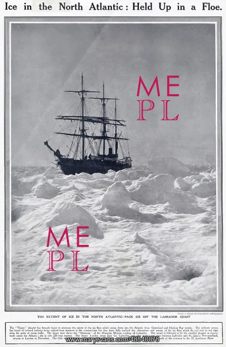 : Ice in the North Atlantic: held up in a floe : Ice in the North Atlantic: held up in a floe
