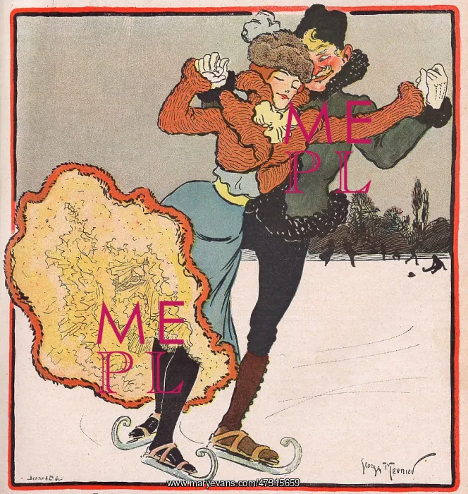 : Ice Skating Couple 1901 : Ice Skating Couple 1901