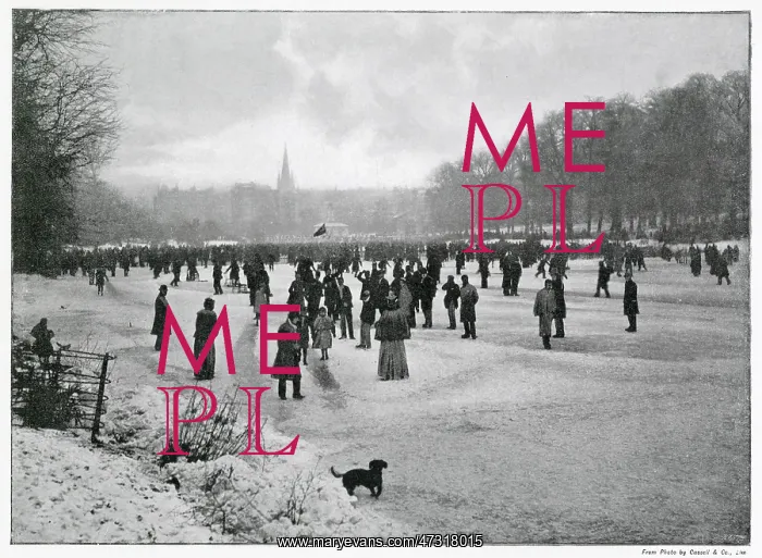 : Ice-skating on the Long Water 1896 : Ice-skating on the Long Water 1896