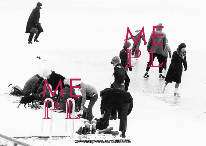 : Ice skating on Old Danube 1979 : Ice skating on Old Danube 1979