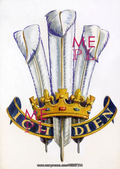 : Ich Dien - Prince of Wales feathers : Ich Dien - Prince of Wales feathers