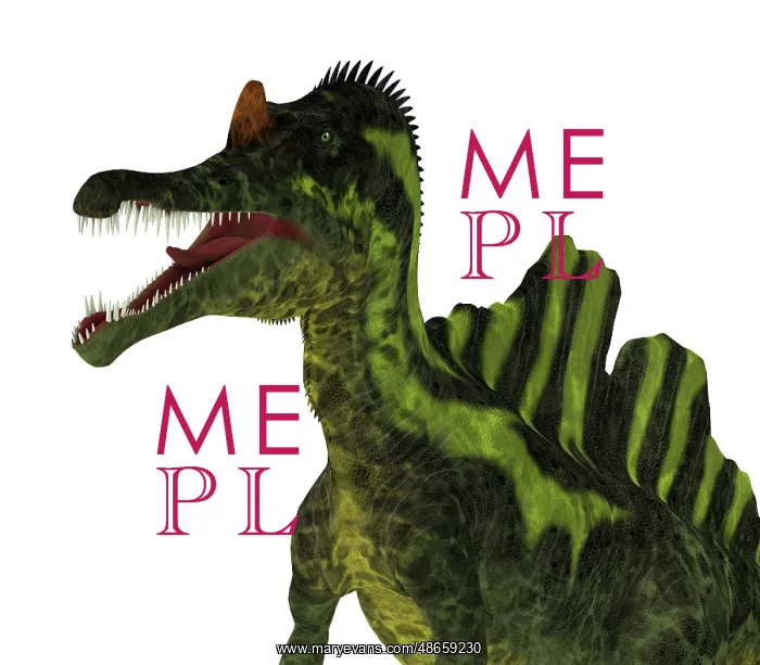 : Ichthyovenator dinosaur, profile view ith mouth : Ichthyovenator dinosaur, profile view ith mouth