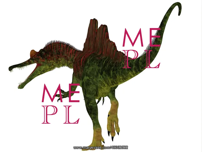 : Ichthyovenator dinosaur, rear view : Ichthyovenator dinosaur, rear view