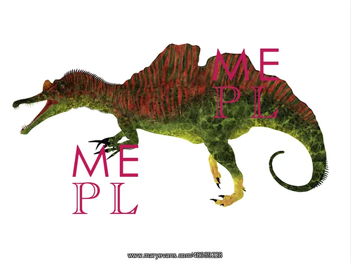 : Ichthyovenator dinosaur, side view on white background : Ichthyovenator dinosaur, side view on white background