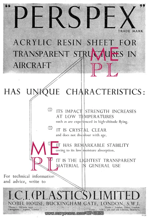 : ICI Perspex Acrylic Resin Sheets : ICI Perspex Acrylic Resin Sheets