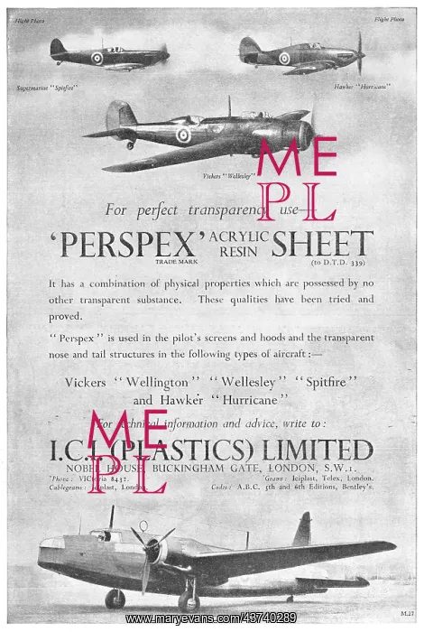 : ICI Perspex Acrylic Resin Sheets : ICI Perspex Acrylic Resin Sheets