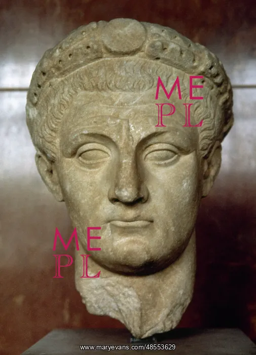 : Idealized bust of emperor Claudius (10 BC-54 AD). Marble : Idealized bust of emperor Claudius (10 BC-54 AD). Marble
