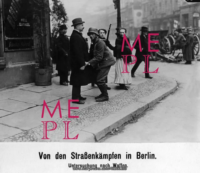 : Identity check during the Maerzkaempfe - March : Identity check during the Maerzkaempfe - March