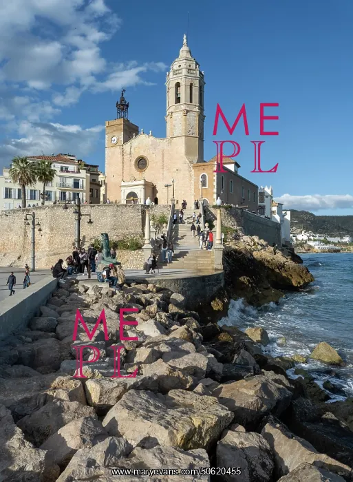 : Iglesia de San Bartomeu i Santa Tecla, Sitges, Catalonia : Iglesia de San Bartomeu i Santa Tecla, Sitges, Catalonia