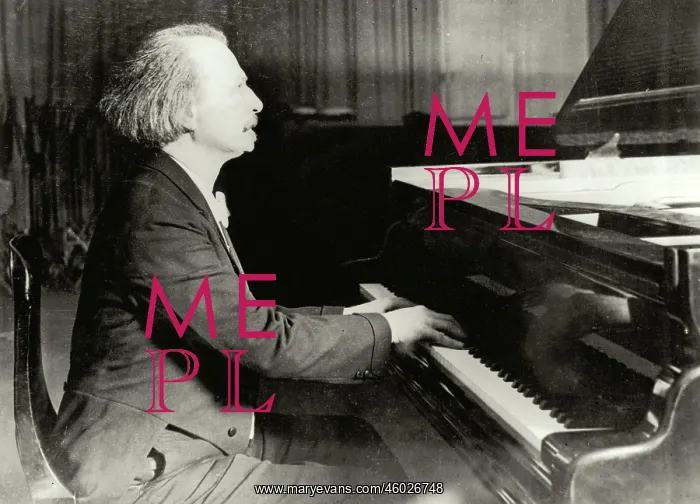 : Ignacy Paderewski playing the piano : Ignacy Paderewski playing the piano