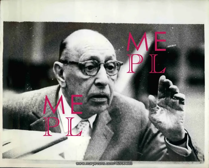 : Igor Stravinsky rehearses BBC Symphony Orchestra : Igor Stravinsky rehearses BBC Symphony Orchestra