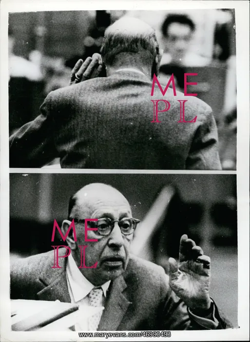 : Igor Stravinsky rehearses BBC Symphony Orchestra : Igor Stravinsky rehearses BBC Symphony Orchestra