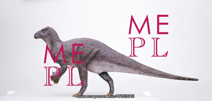 : Iguanodon. A model of an Iguanodon, a herbivorous dinosaur whose fossil : Iguanodon. A model of an Iguanodon, a herbivorous dinosaur whose fossil