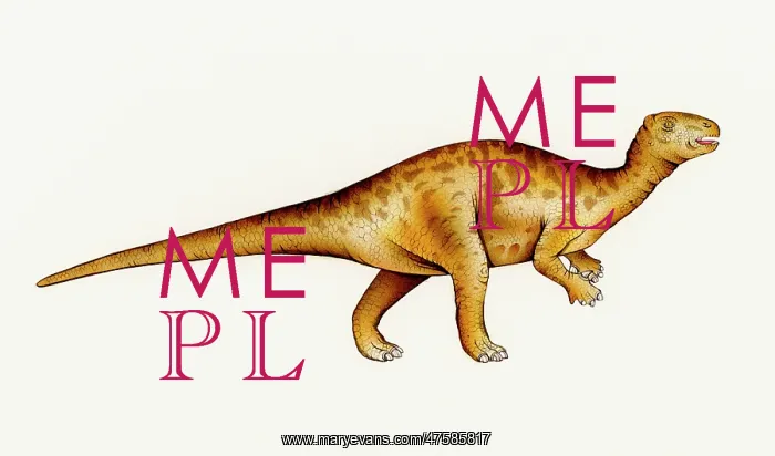 : Iguanodon. An illustration of an Iguanodon, a herbivorous dinosaur whose : Iguanodon. An illustration of an Iguanodon, a herbivorous dinosaur whose