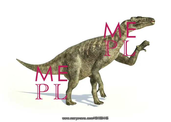 : Iguanodon dinosaur in dynamic posture : Iguanodon dinosaur in dynamic posture