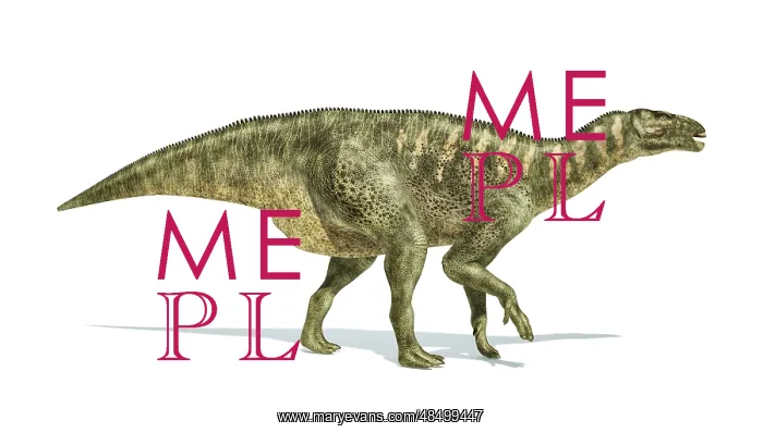 : Iguanodon dinosaur on white background : Iguanodon dinosaur on white background
