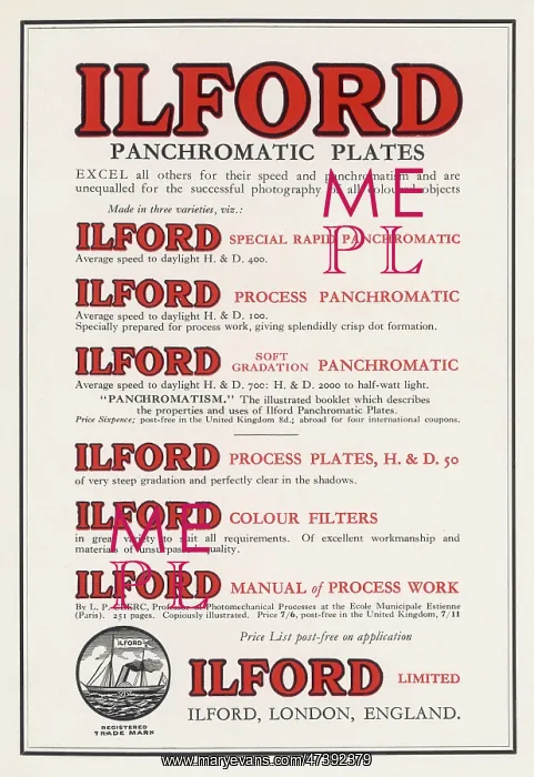 : ILFORD PHOTOGRAPHIC 1929 : ILFORD PHOTOGRAPHIC 1929