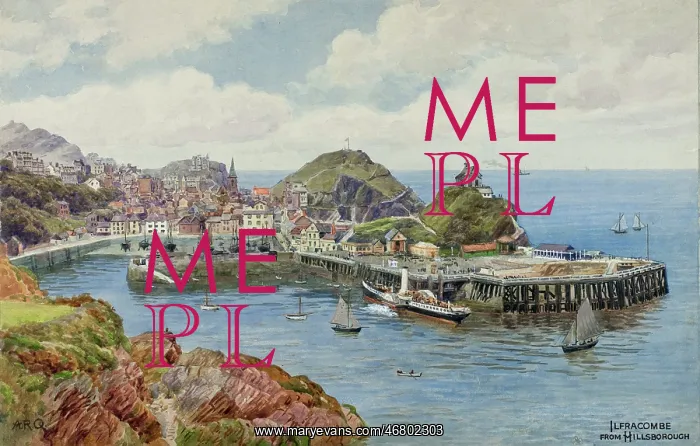 : Ilfracombe, North Devon, viewed from Hillsborough : Ilfracombe, North Devon, viewed from Hillsborough