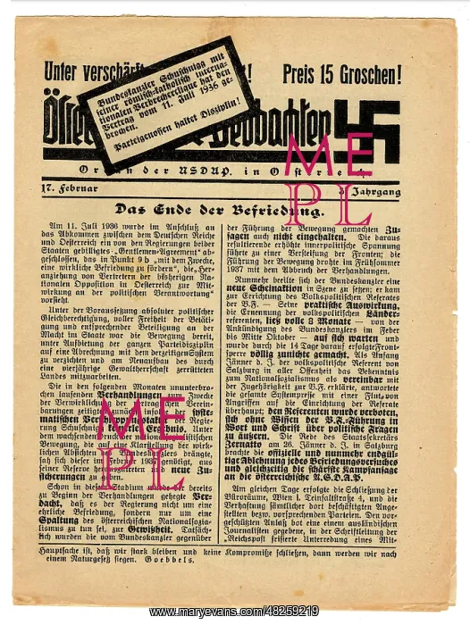 : Illegal Austrian NSDAP publication : Illegal Austrian NSDAP publication