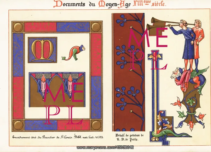 : Illuminated frame and paintings from Notre Dame : Illuminated frame and paintings from Notre Dame