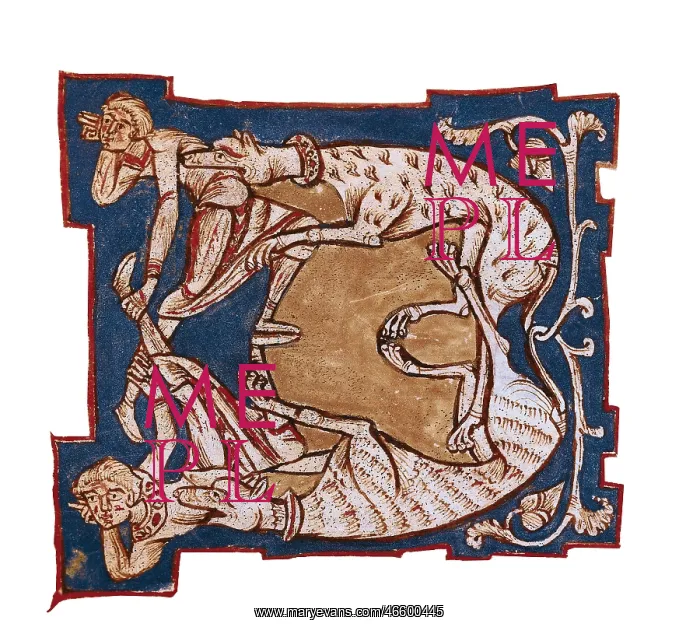 : Illuminated initial. 12th c. It belongs to a : Illuminated initial. 12th c. It belongs to a