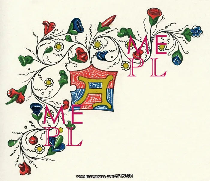  : Illuminated letter A
