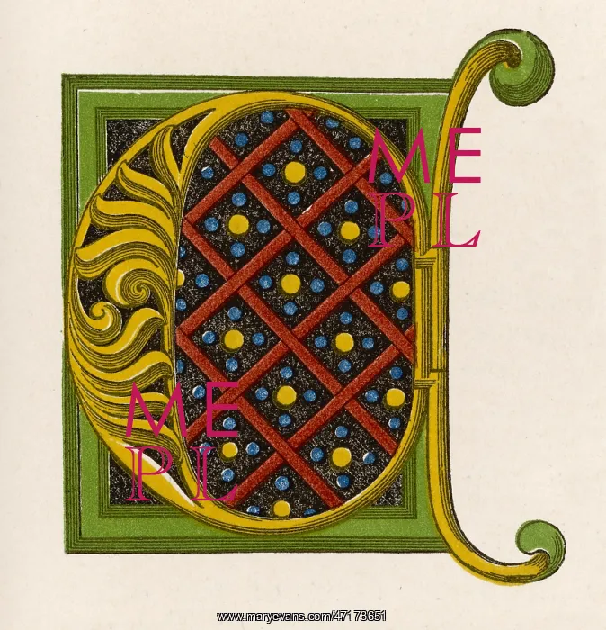 : Illuminated letter C : Illuminated letter C