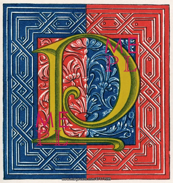  : Illuminated letter P