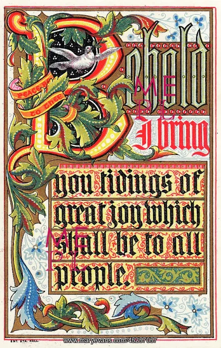 : Illuminated manuscript style Christmas card : Illuminated manuscript style Christmas card