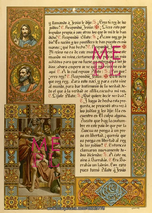 : Illuminated page from a Spanish gospel : Illuminated page from a Spanish gospel