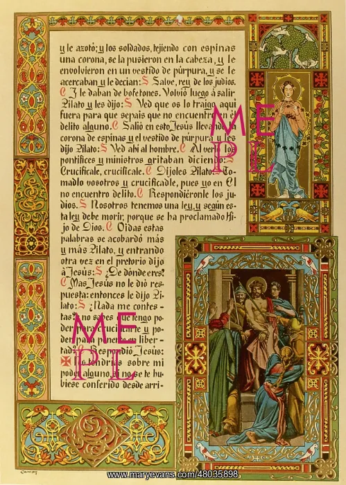 : Illuminated page from a Spanish gospel : Illuminated page from a Spanish gospel